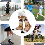 Cute Sloth Compression Socks for Women Men Comfort Over The Calf Socks Moisture Wicking Breathable Athletic Sock