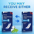 Milumber Teeth Whitening Strips for Sensitive, 42 Strips Whitener Safe Whitestrip, Deep Stains Removal Tooth Whitening, Enamel Safe Non-Slip Dry Strip Technology for Whiter Teeth, Mint