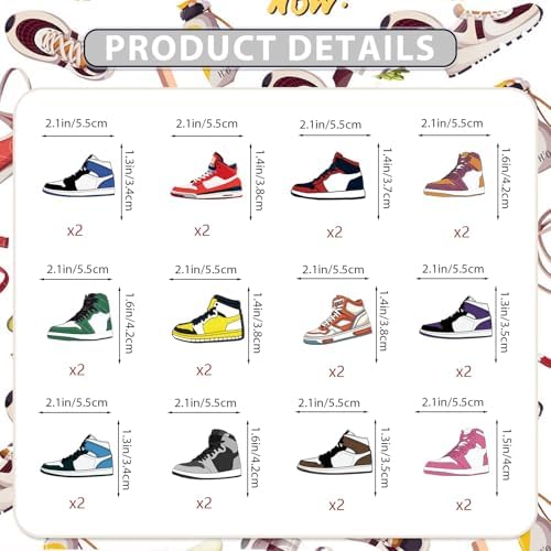 Sneaker Cupcake Toppers Sneaker Cake Decorations Sneaker Party Decorations Sport Shoes Cupcake Toppers for Kids Boys Birthday Party