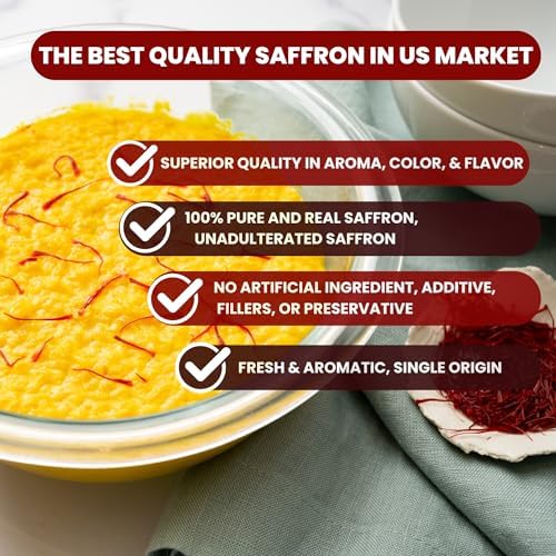 Heray Saffron, Premium Afghani Safron Threads (Super Negin Quality A+) Fresh Pure All Red Thread Azafron Spice for Bouillabaisse Risotto, Paella, Tea's, Glass Jar Packing (2 Grams Saffron)