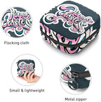 Period Bags for School, Sanitary Napkin Storage Bag for Feminine Pads, Happy Easter Ladies Menstrual Cup Pouch Sanitary Pads Organizer