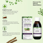 HERBION Naturals Ivy Leaf Cough Syrup with Thyme and Licorice, 5 FL Oz, Soothes Throat and Relieves Respiratory Discomfort, for Adults, Kids 13 Months and Above, Alcohol Free, Sugar Free with Stevia