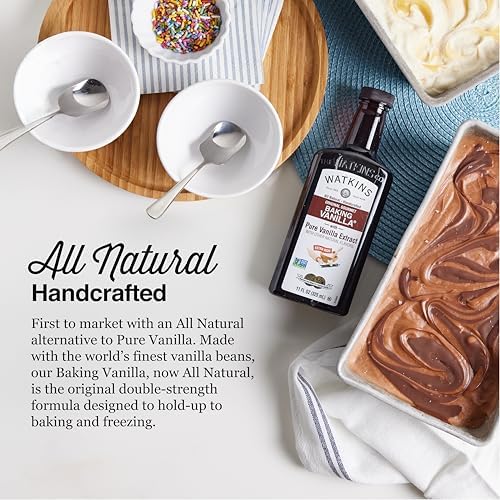 Watkins All Natural Original Gourmet Baking Vanilla, with Pure Vanilla Extract, 11 Fl Oz (Pack of 1) - Packaging May Vary