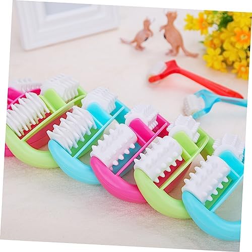 FRCOLOR 2pcs Plastic Studded Style Body Massage Roller Mitt Tool TPE Material Relieves Stress Circulation for Home Use