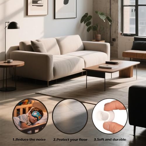 4 PCS White Round Rubber Chair Leg Caps Tips, Vinyl Rubber End Kits, Soft Touch Table Feet Cover, Anti Slip Floor Protector, 1 inch (25mm)