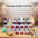 Chefmaster Violet Candy Color | True-Tone Shades | Oil-Based | Professional-Grade Dye | Chocolate, Strawberries, Cake Pops | Decorating | Easy-to-Use | Manufactured in the USA | 2 oz