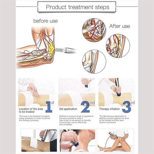 Extracorporeal Shockwave Therapy Machine, ED Shock Wave for Erectile Dysfunction & Treatment and Relieve Pain with 7 Massage Heads