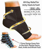 6 Pairs Dr Sock Soothers Socks Anti Fatigue Compression Foot Sleeve Support Brace Sock for Plantar Fasciitis (Set A, S/M)