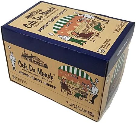 Cafe Du Monde Coffee French Roast Single-Serve Cup Pods, 12 Count