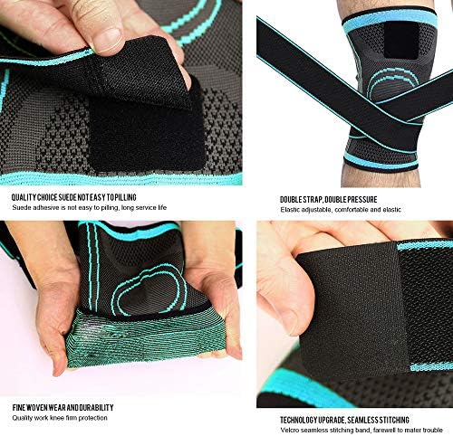 Fay Bless Knee Brace,Support Compression Sleeves Knee Support for Pain Relief, Meniscus Tear, Arthritis, ACL, MCL,Suit for Running, Cycling, Tennis, Golf and Basketball (XL)