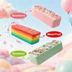 1 Pound Rainbow Marshmallow Cake Covered with Sprinkles, 5.3oz (Pack of 3) Individually Wrapped Fluffy Marshmallow Cakes, Assorted Fruit Flavors, Party Supplies, Sweet Dessert Snacks