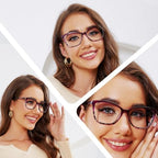 Ladies Reading Glasses，Blue Light Blocking Readers,Mult-pattern Print Cheaters,Spring Hinge Computer Eyeglasses