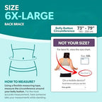BraceAbility Plus Size 6XL Bariatric Back Brace - Obese Support Girdle for Lower Lumbar Back Pain in Big and Tall, Extra Large, Heavy or Overweight Men and Women (Fits 73"-80")