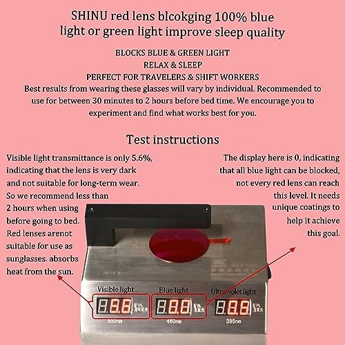 Metal Frame Men Red Lenses Anti Green Light No Headache Relex Eyes Glasses Photochromic Sunglasses SH030D