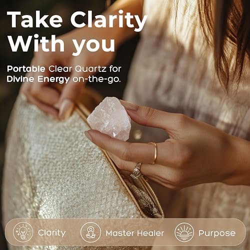 Anima Premium Clear Quartz Crystal Set for Clarity, Focus & Energy Amplification – Authentic Clear Quartz Tower, Cluster & Raw Crystal Presented in Elegant Wooden Gift Box – Responsibly Sourced