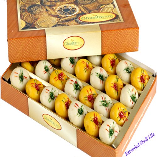 Ghasitaram Gifts Indian Sweets - Diwali Gifts Sugarfree Sweets - Mawa Peda Box 800 gms