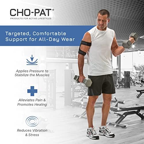 Cho-Pat Bicep/Tricep Cuff, Compression Brace for Bicep/Tricep Tendonitis, Weight Lifting Strains, and Inflammation, X-Large, Made in the USA