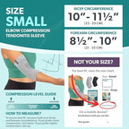 BraceAbility Elbow Compression Sleeve - Elbow Brace for Tendonitis, Bursitis, Arthritis, Tennis, Golfers, Joint Pain Relief, Injury Recovery - Full Support Sleeve for Men and Women (S Gray)
