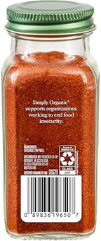 Simply Organic Paprika, Hot, Organic, 2.86 Ounce