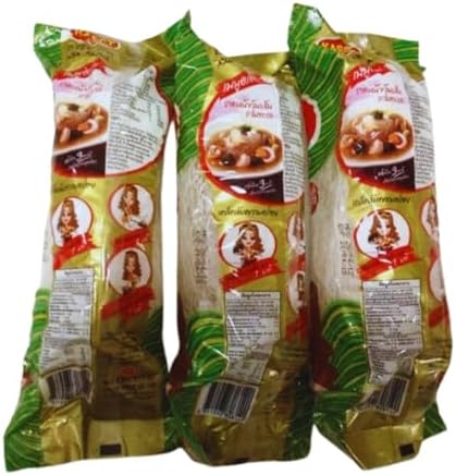 Kaset Brand Thai Bean Thread Glass Noodles - 4.2 Oz (3 Sachets)