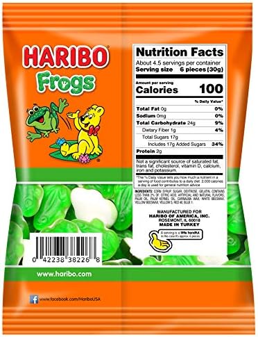 Haribo Gummy Frogs, 5 Oz