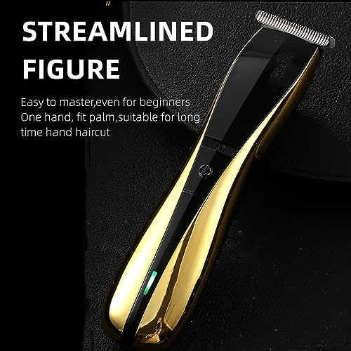 Mens Hair Clippers, Hairdresser Oil Head Electric USB Charging Electric Push Shear 0 Cutter Head Carving Shear Clipper Hair(Silvery)