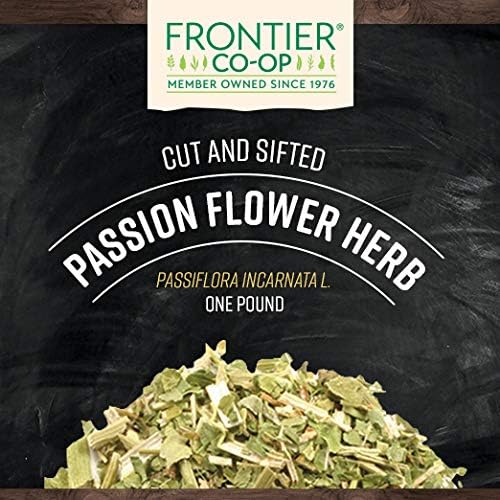 Frontier Co-op Passion Flower Herb, Cut and Sifted, Kosher | 16 Ounce (Pack of 1)