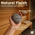 Premium Sauna Rocks for Electric and Wood Burning Sauna Heaters — 33lbs A+ Grade Natural Vulcanite — Crack Resistant & Superior Heat Retention Sauna Stones — Fast Heating & Long Lasting Steam