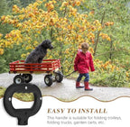 Folding Wagon Handle,Wagon Cart Push Handle Replacement,Trolley Handle for Garden Shopping Cart (Black)
