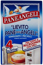 Paneangeli:"Lievito Pane degli Angeli" Vanilla Yeast for Microwave Oven with Grill - 12gr Packages (Pack of 3)