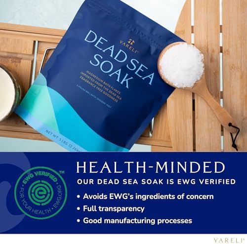 Yareli Magnesium Flakes, 15lb, Dead Sea Bath & Foot Soak, Alternative to Epsom Salt with Over 800,000mg of Magnesium Chloride Per Bag
