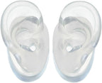 (One Pair) Soft Silicone Ear Model - Flexible Earmold Ear Displays for Acupuncture, Jewelry, Audio Music Recording, Education (Transparent)