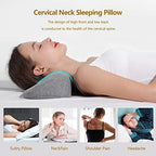 Cervical Neck Pillows for Pain Relief Sleeping, Memory Foam Neck Bolster Support Pillow and Shoulder Relaxer for Stiff Pain Relief, Neck Support Pillow Bed Neck Roll Pillow(Dark Gray)