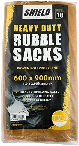 XL, XXL RUBBLE SACKS HEAVY DUTY POLYPROPYLENE BAGS PP 800 x 1200mm, 600 x 900mm
