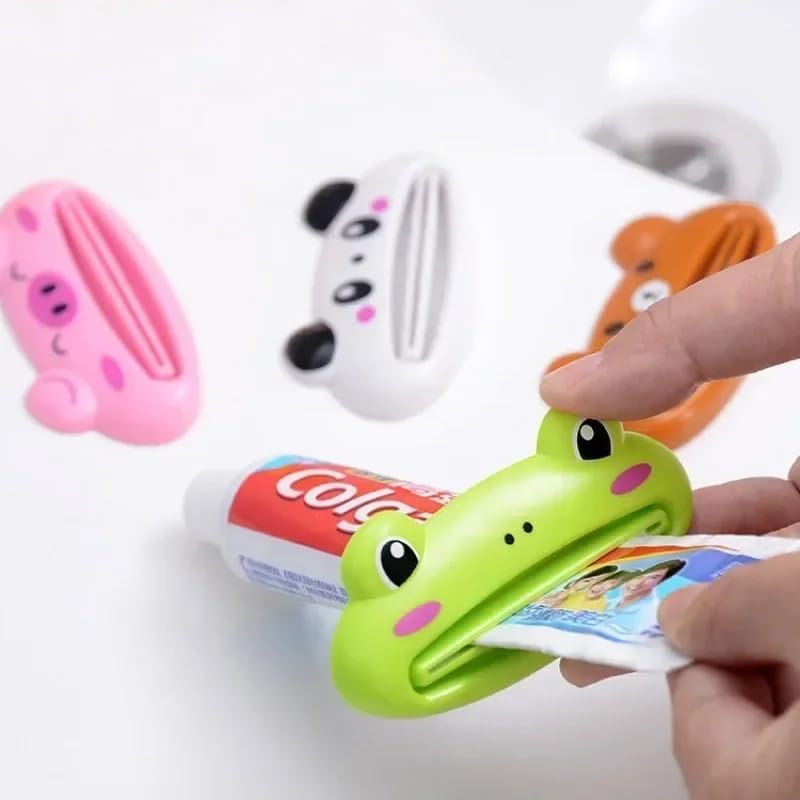Toothpaste Squeezer, Cute Animal-Shaped Tube Wringer for Bathroom & Kitchen, Multi-Functional Adorable Plastic Dispenser with Easy-Grip Design - Fun & Practical Home Gadget Gift