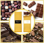 100 PCS Chocolate Bar Foil Wrappers, 11 x 7.9 Inch Aluminum Foil Candy Wrappers with 120PCS Thank You Stickers, Chocolate Bar Packaging Papers for Gift Wrapping, Gold