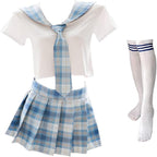 Schoolgirl Outfits Japanese Plaid Pleated Skirt JK Uniform Cosplay Lingerie