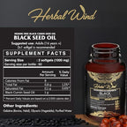 Black Seed Oil Capsules – Cold-Pressed Nigella Sativa Softgels, 500mg, 120 Count | Black Cumin Seed Oil, Non-GMO