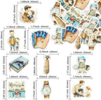 Ephlyn 48Pcs Edible Happy Father's Day Cupcake Toppers Wafer Paper Tie Book Best Dad Ever Cupcake Picks for Fathers Day Theme Birthday Party Cake Decorations Brown