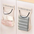 Stickable Storage Bag, 10 Pcs 11.5 In x 9.5 In Hanging Mesh Bags for Kitchen, Bathroom Garbage and Cloth Storage (10)