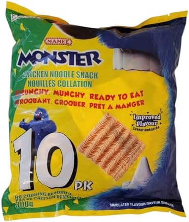 Mamee Monster Snack Noodles 8 Packs x 25g (Chicken)
