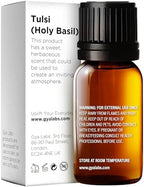 Gya Labs Holy Basil (Tulsi) Essential Oil - 0.34 Fl Oz - for Hair, Skin, Diffuser, Aromatherapy & DIY Candle Making Scent