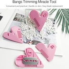 Portable Pubic Hair Trimmer for Women, Heart-Shaped Intimate Shaping Tool, Compact Hair Razor Comb Cutter for Kid, Women, Girls (Red)