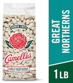 Camellia Brand Dried Great Northern Beans – Premium White Beans for Soups, Stews, Casseroles & Side Dishes – Non-GMO, Gluten-Free, High Protein, Vegan & Vegetarian Friendly, 1 Pound (Pack of 2)