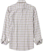 LucMatton Men's Lightweight Gingham Dress Shirt Casual Business Slim Fit Long Sleeve Button Down Shirts with Pocket