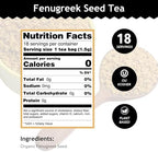 Buddha Teas - Fenugreek Seed Tea - Herbal Tea - Supports Digestion & Overall Wellness - Natural Ingredients - Caffeine Free - OU Kosher - 18 Tea Bags (Pack of 1)