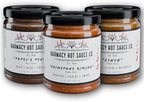 Multi Award-Winning Gourmet Hot Sauce Gift Set Best Sellers 3 Pack by Harmacy Hot Sauce Co. - 9oz Jars, Vegan, Gluten Free, Nut Free, Dairy Free, Soy Free