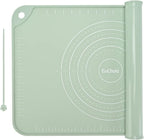 Silicone Pastry Mat 20"*16" Extra Thick Non Stick Baking Mat Food Grade Silicone Dough Rolling Bake Mat with Edge Heightening Green