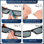 50 Pcs Eyeglasses Retainers Sets 12 Pairs Anti Slip Adhesive Glasses Nose Pads 4 Round Ear Grips 4 Silicone Ear Hooks Holders 4 Glasses Temple Tips Sleeve for Repair(Multicolor)