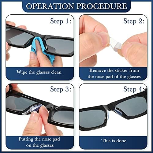 50 Pcs Eyeglasses Retainers Sets 12 Pairs Anti Slip Adhesive Glasses Nose Pads 4 Round Ear Grips 4 Silicone Ear Hooks Holders 4 Glasses Temple Tips Sleeve for Repair(Multicolor)